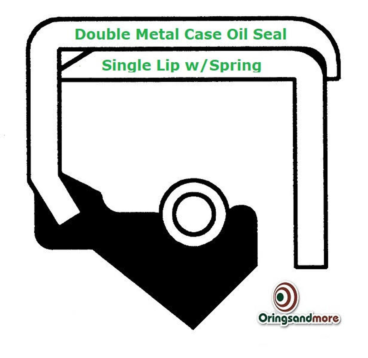 Metric Oil Shaft Seal 35 x 60 x 10mm Single Lip Double Metal Case