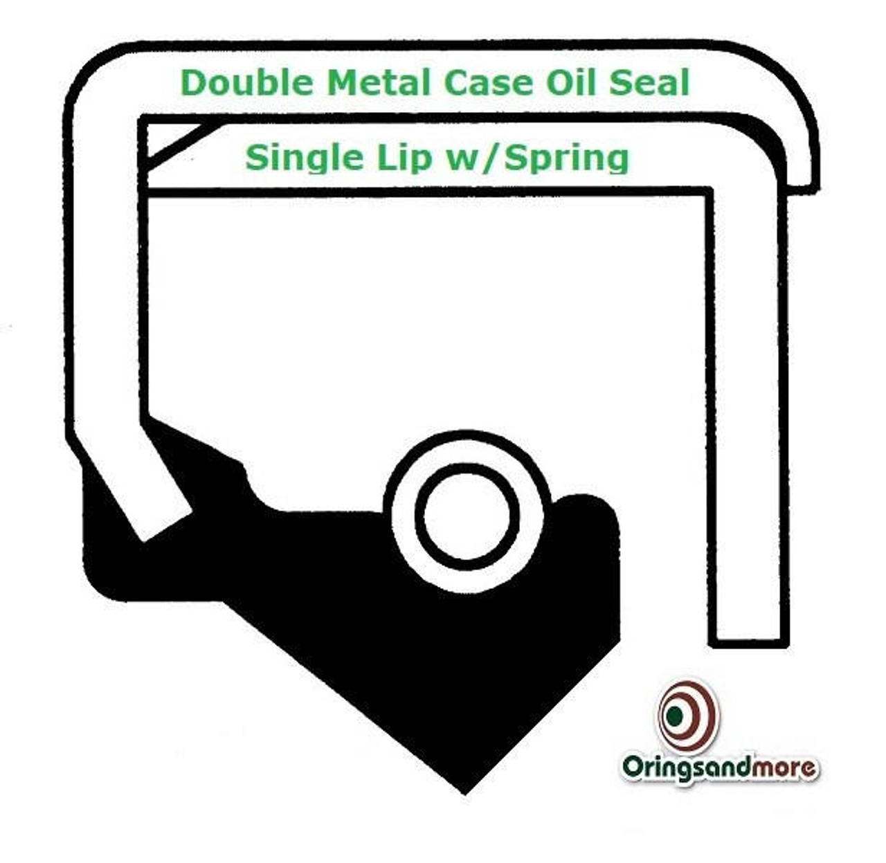 Metric Oil Shaft Seal 35 x 50 x 9mm Single Lip Double Case