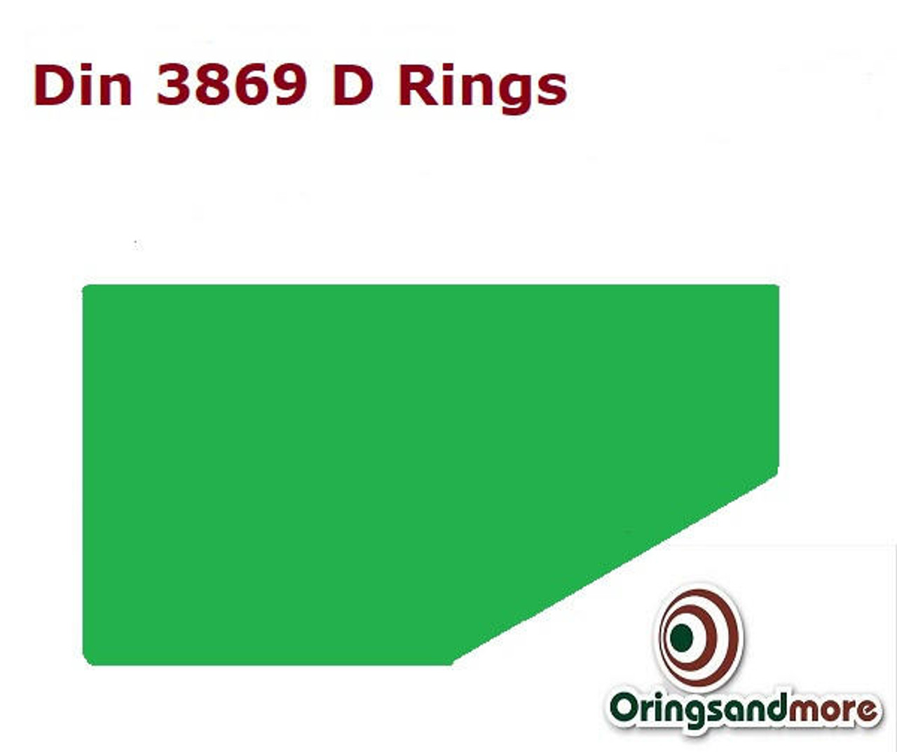 Metric FKM Din3869 D Rings 11.6 x 16.5 x 1.5mm Minimum 4 pcs