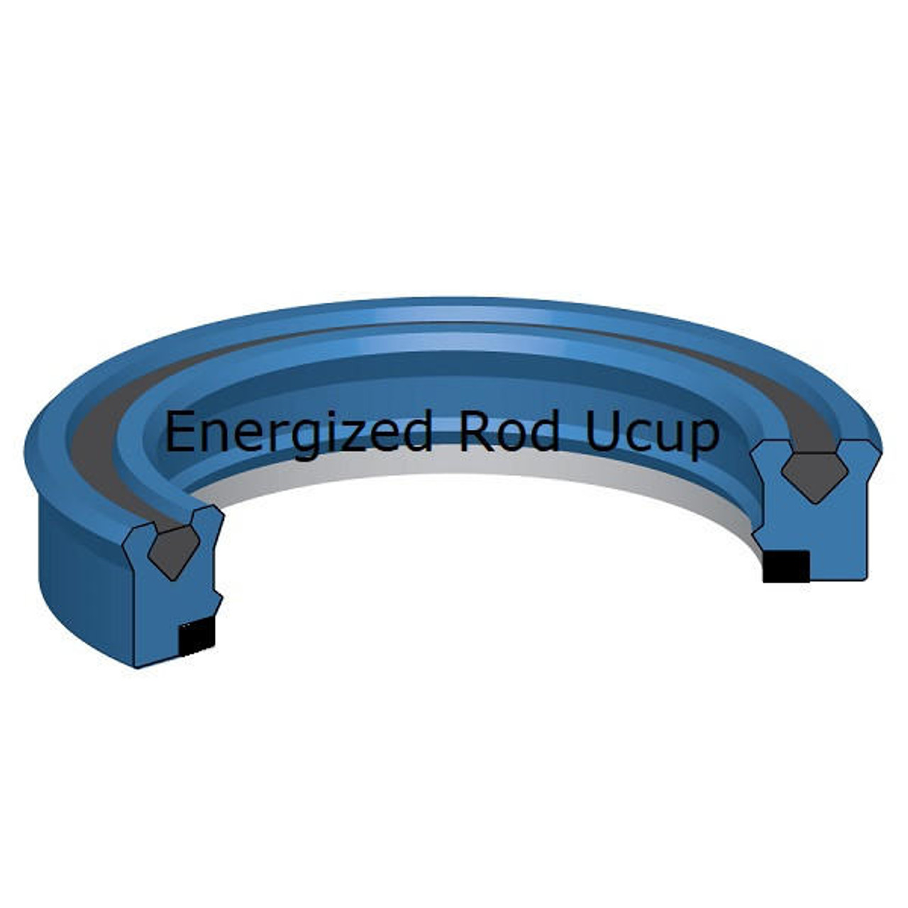 Energized Rod U cup 45mm ID x 55mm OD x 7.3mm Seal  10,000 PSI