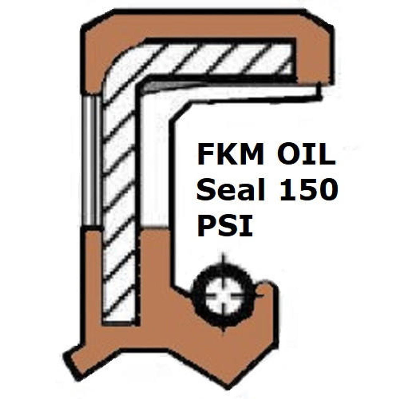 Metric FKM 150 PSI Oil Shaft Seal 12 x 24 x 7mm   Price for 1 pc