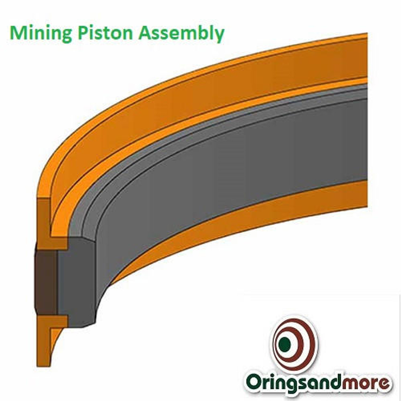 Mining Piston Assy Seal 105mm ID x 125mm OD x 16mm  