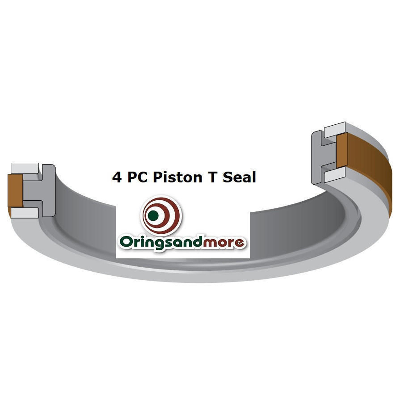 Metric Piston 4pc T-Seal Assembly 160x137x15.5mm