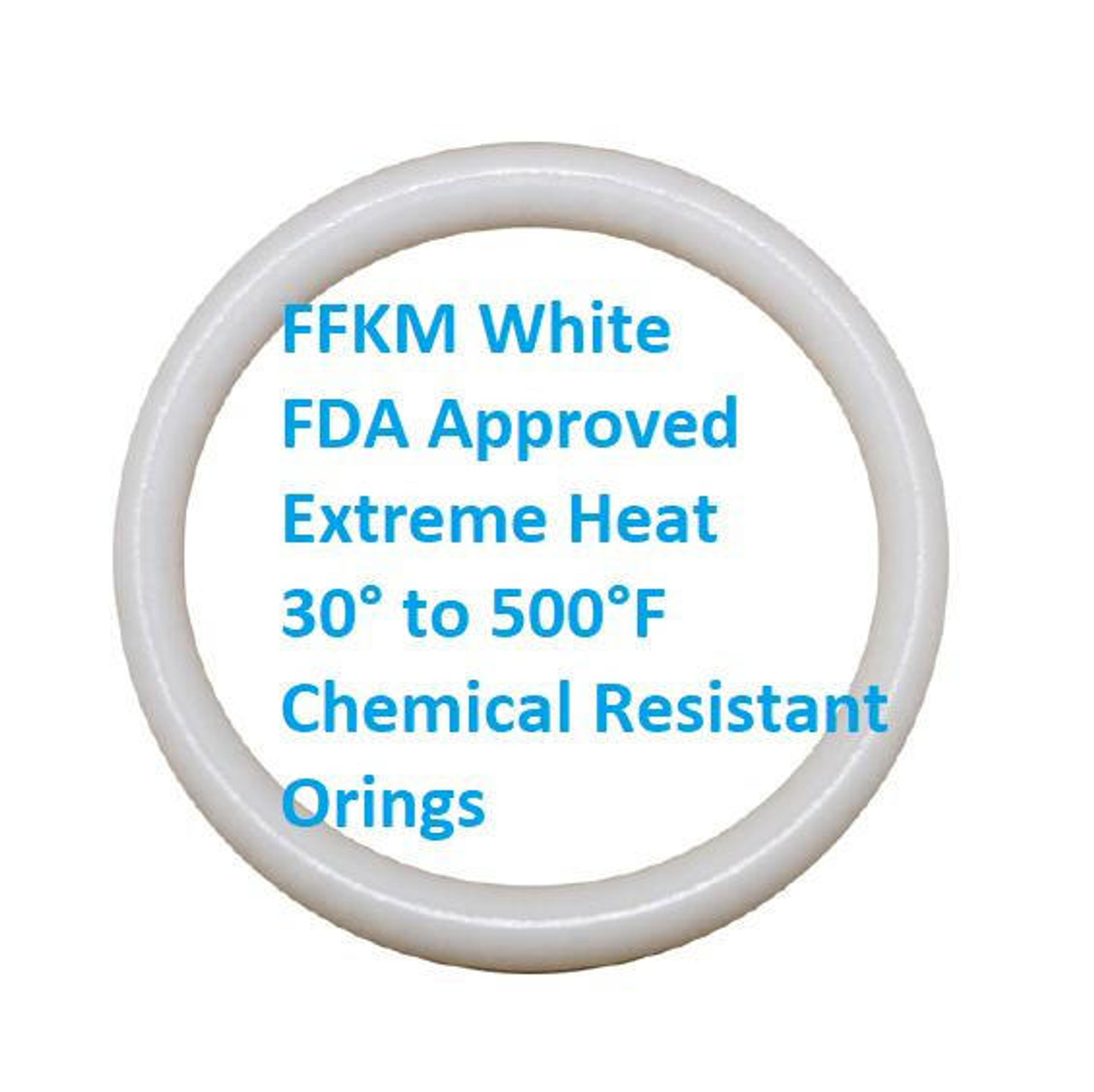 FFKM 75 White FDA Class VI 3-A Sanitary O-rings PB794  Size 217 FFKM 75 White FDA Class VI 3-A Sanitary O-rings PB794  Size 217