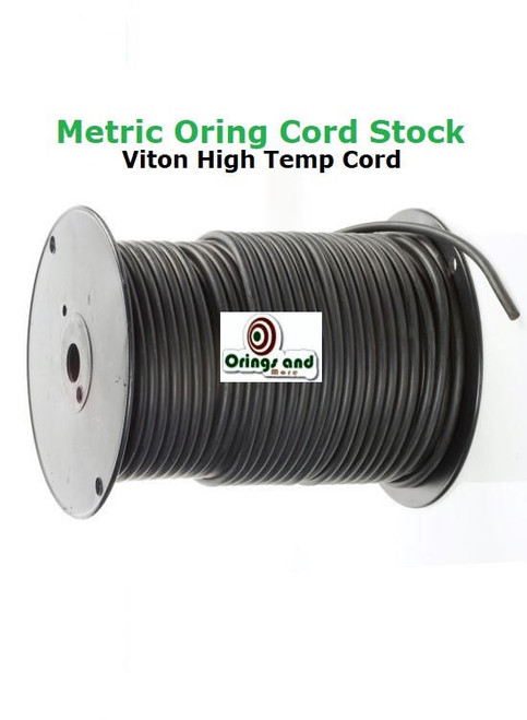 Metric 1.6mm O-ring Cord FKM Black   Price per Foot