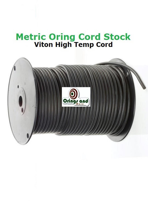 Metric 8.0mm O-ring Cord FKM Black   Price per Foot