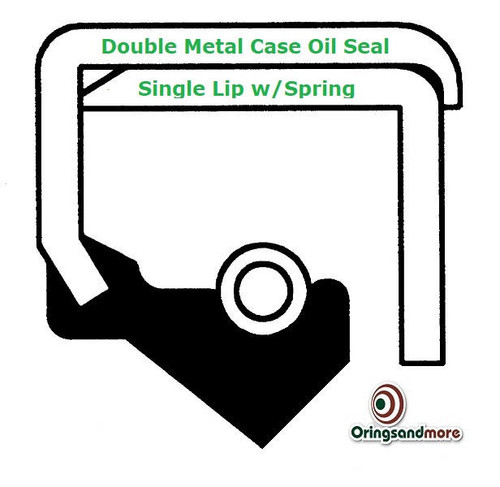 Metric Oil Shaft Seal 58 x 75 x 12mm Single Lip Double Metal Case