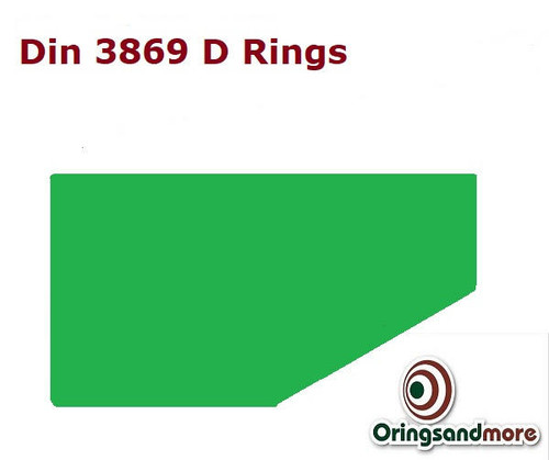 Metric FKM Din3869 D Rings 11.6 x 16.5 x 1.5mm Minimum 4 pcs