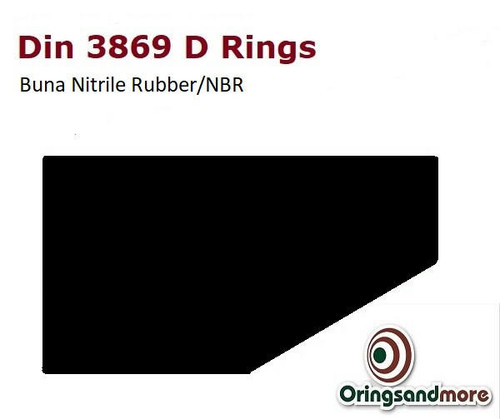 Metric NBR Din3869 D Rings 9.8 x 14.4 x 1.5mm Minimum 20 pcs