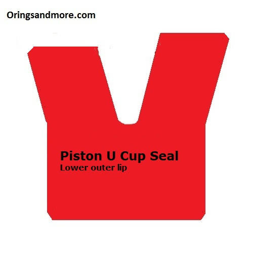 Piston U-Cup 50mm OD x 60mm ID x 10mm Seal  Price for 1 pc