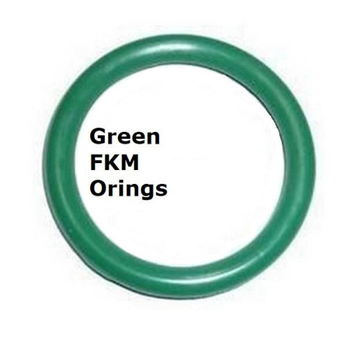 FKM Heat Resistant Green O-rings  Size 114 Minimum 10 pcs