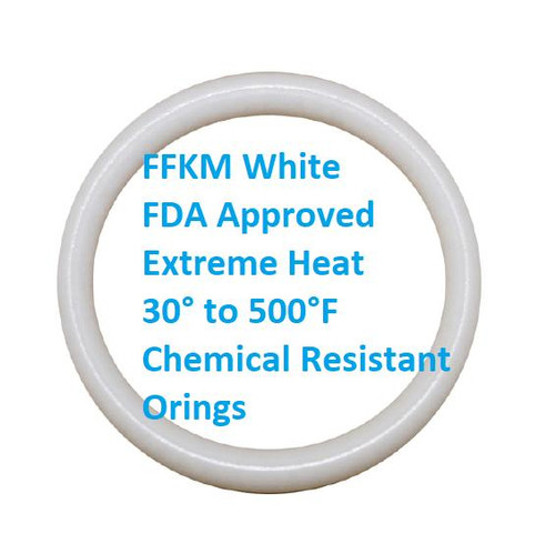 FFKM 75 White FDA O-rings PB794  Size 007 