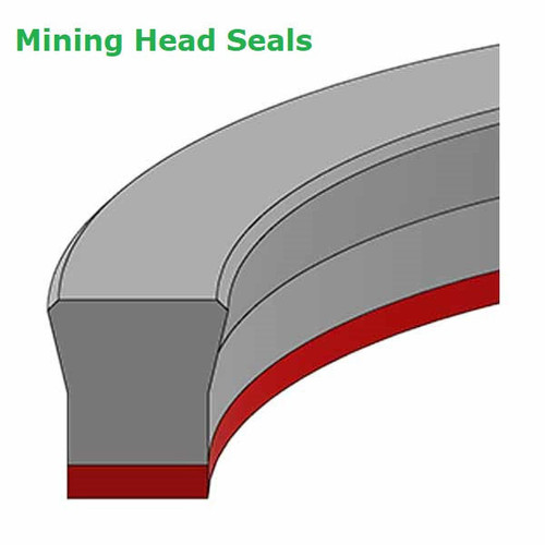 Mining Head Seal 123.5mm ID x 133mm OD x 8.4mm  Price for 1 pc