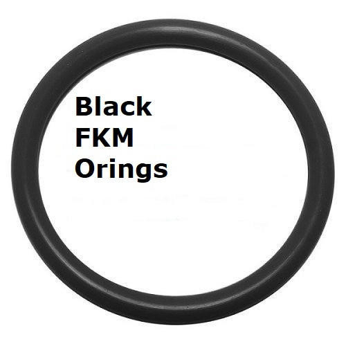 FKM Heat Resistant Black O-rings  Size 016 Minimum 25 pcs