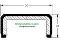 130mm OD x 12.0mm HT End Cap Seal   Price for 1 pc