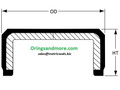 90mm OD x 12.0mm HT End Cap Seal   Price for 1 pc