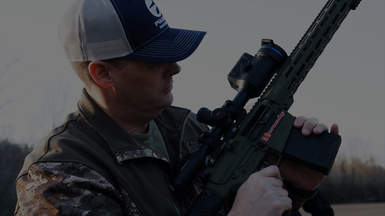 Jeff Thomason with an APF Varmint 2.0 mounted with a Pulsar Thermal Optic.  Predator Pursuit.