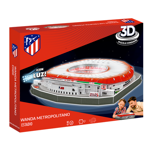 Puzzle 3D Estadio Wanda Metropolitano con Luz Atlético de Madrid, CAJA