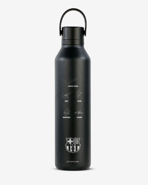 BOTELLA TERMO "RUNBOTT MII" FCB - FIRMAS+ESCUDO+COPYRIGHT 1L BLACK