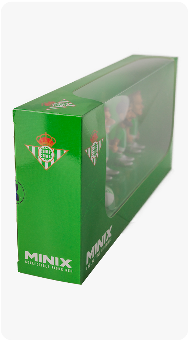 Pack Minix 5 jugadores, Real Betis, en caja