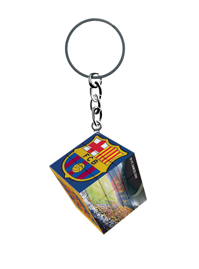 Cubo Rubik Llavero FC Barcelona