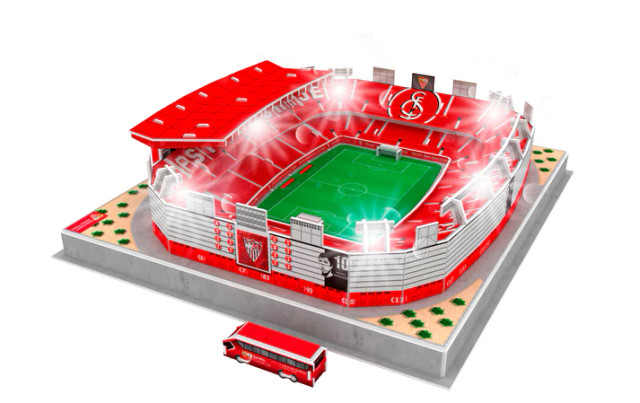 Puzzle 3D Estadio Ramón Sánchez-Pizjuán Sevilla FC con Luz