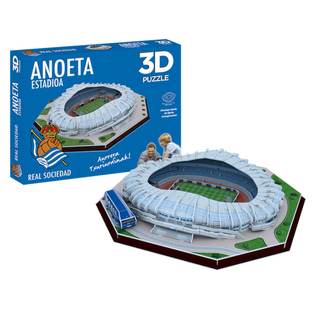 Puzzle Estadio 3D Reale S. Arena Real Sociedad, con luz