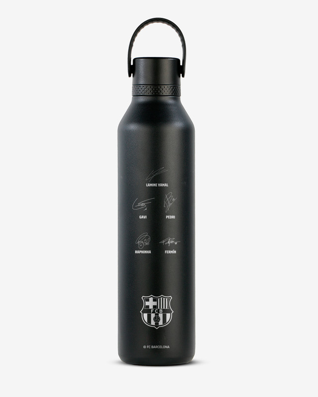 BOTELLA TERMO "RUNBOTT MII" FCB - FIRMAS+ESCUDO+COPYRIGHT 1L BLACK