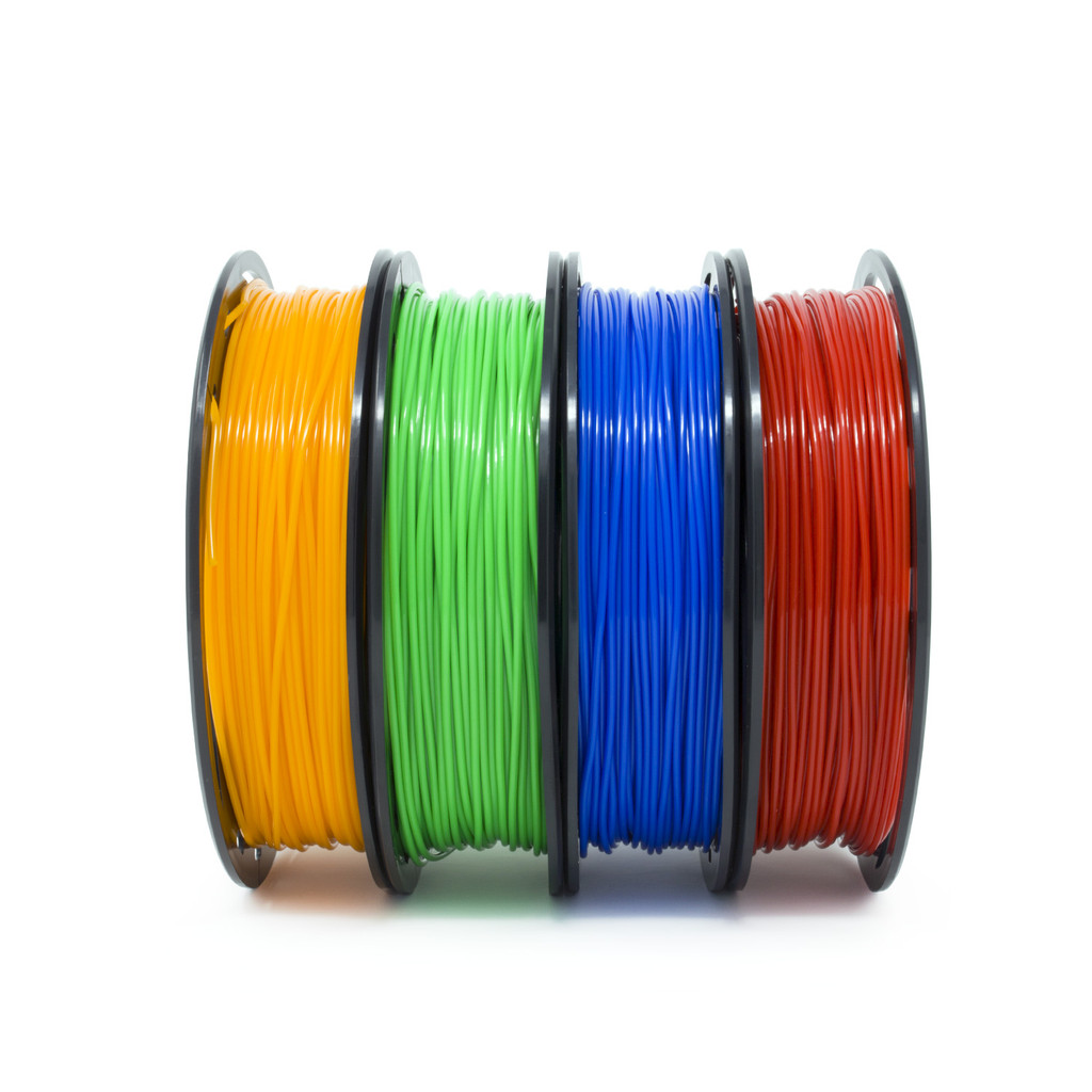 PLA Filament 200 g Spool 4 Color Pack Side View