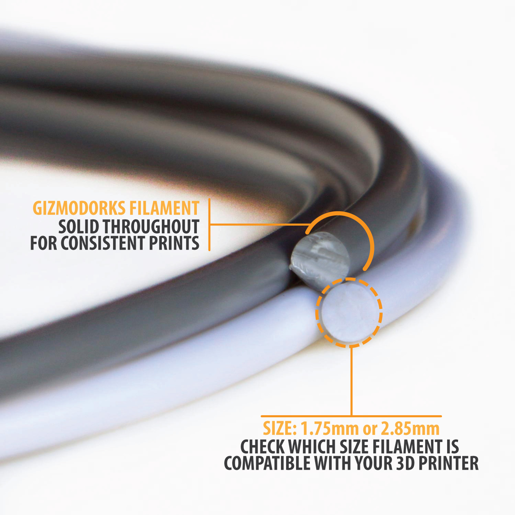  GIANTARM TPU Filament 1.75mm Flexible Soft 3D Printer