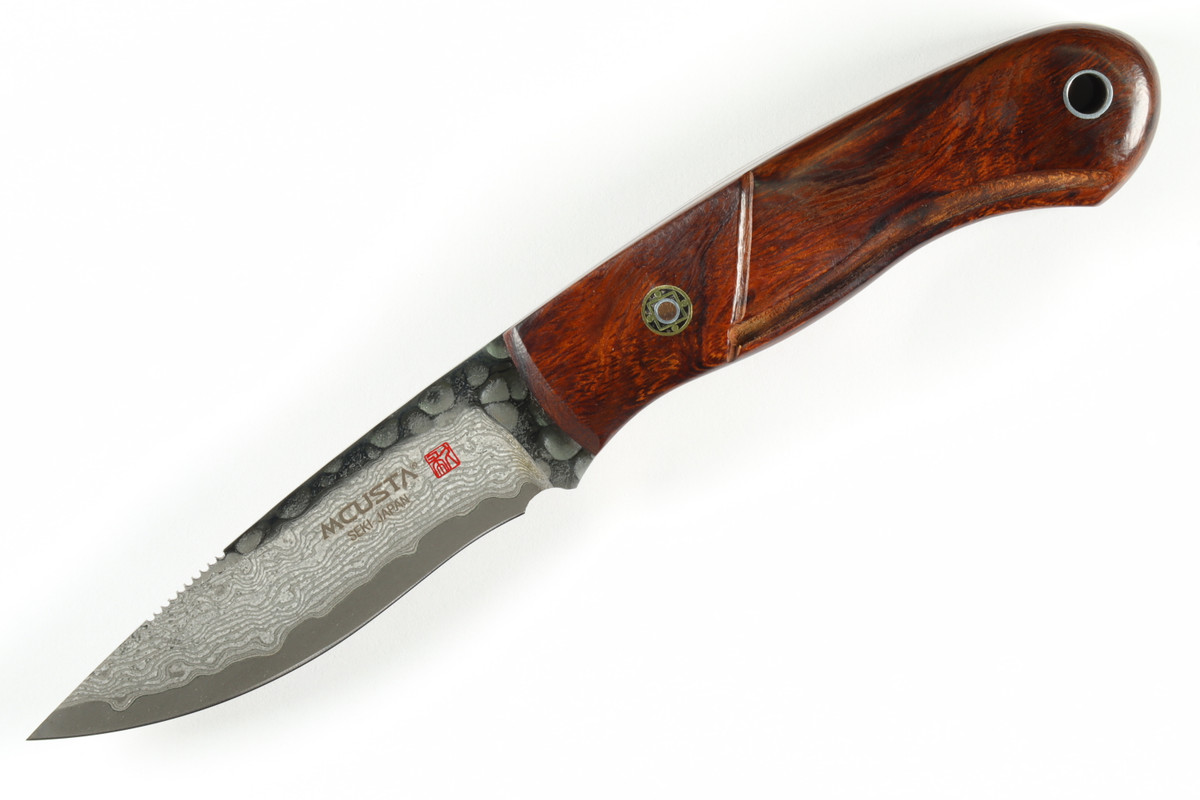 Mcusta MC-231DI Mike Irie Collaboration Sport 100 Damascus with VG-10 Core Ironwood 6.5" Fixed Blade