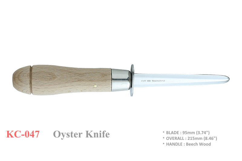 Kanetsune KC-047 420J2 Beech Wood Stainless Steel 95mm Oyster Knife