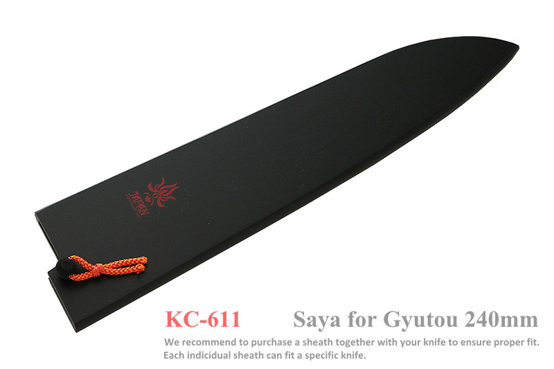 Kanetsune KC-611 Saya Gyutou 240mm Wood Fixed Blade Kitchen Chef Knife Sheath