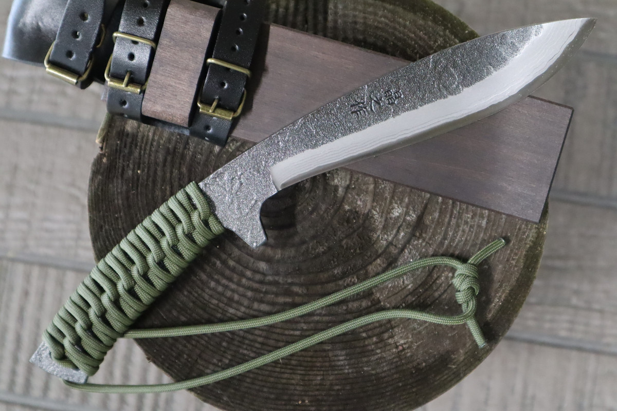 Masano Toyokuni TKA-013 Mu 5.7" Damascus Fixed Kukri Hunting Camp Knife