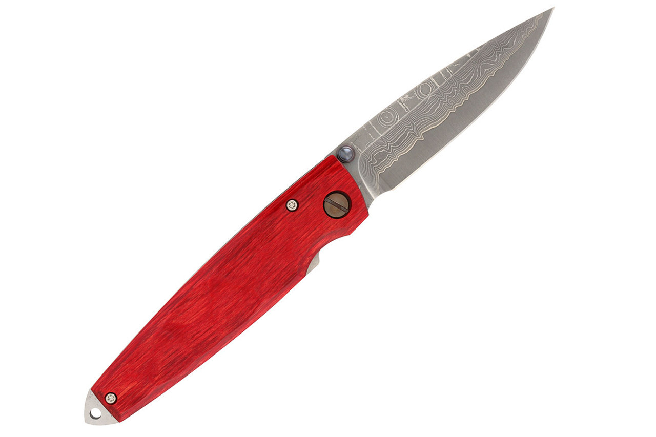 Mcusta MC-78D Shinra Emotion Tsuchi VG-10 Core Damascus Staminawood 3.75" Folding Knife