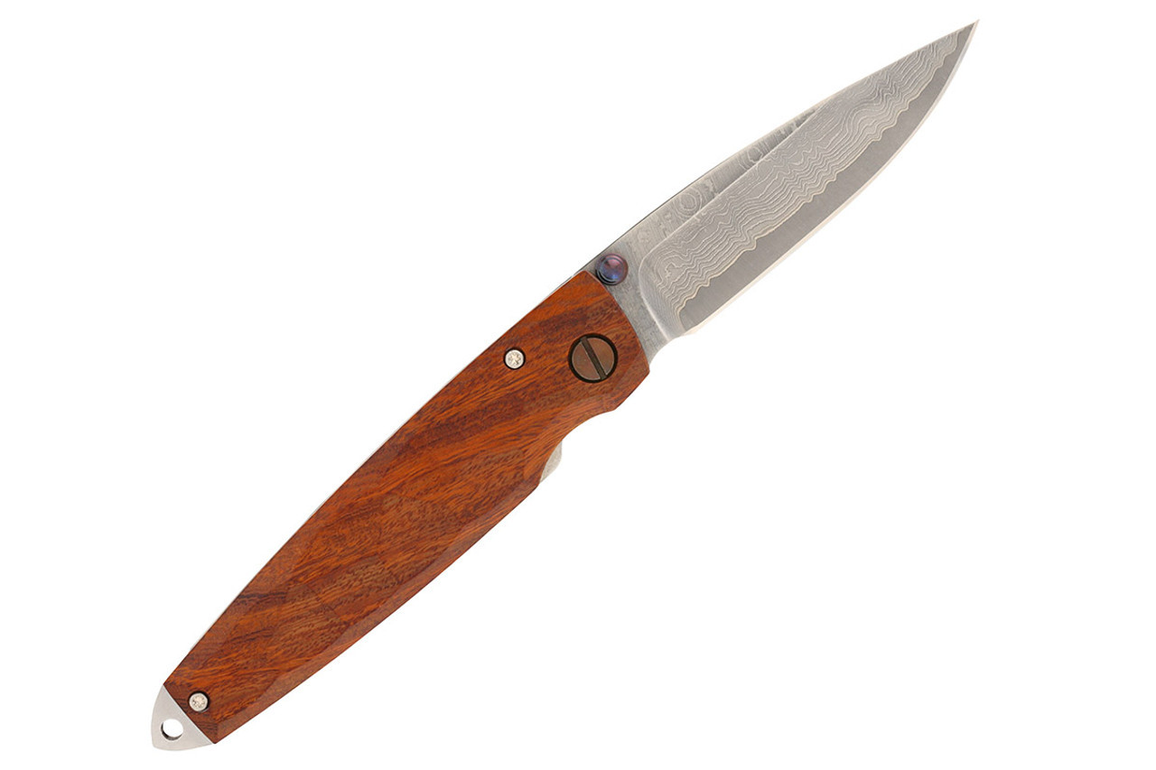Mcusta MC-77DI Shinra Emotion Tsuchi VG-10 Core Damascus Ironwood 3.75" Folding Knife