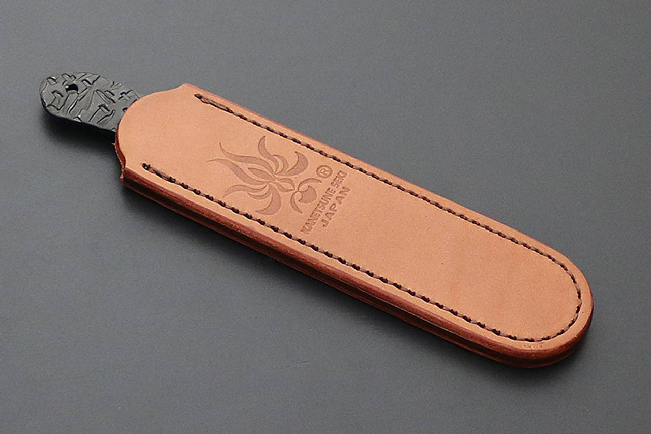 Kanetsune KB-421 Hayashi White Steel 65mm One-Piece Field Knife Rough Hammered Finish