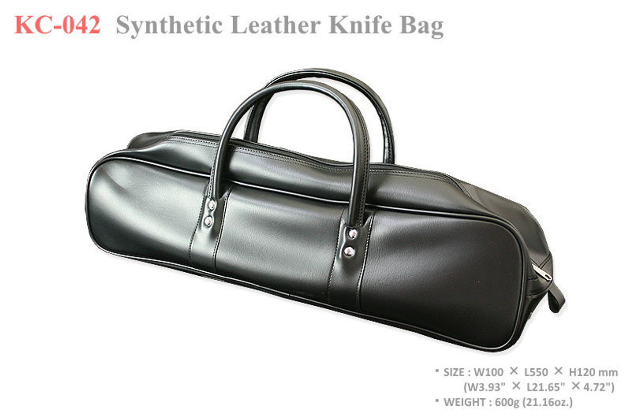 Kanetsune KC-042 Synthetic Leather Knife Bag for Kitchen Cutlery Chef Collection