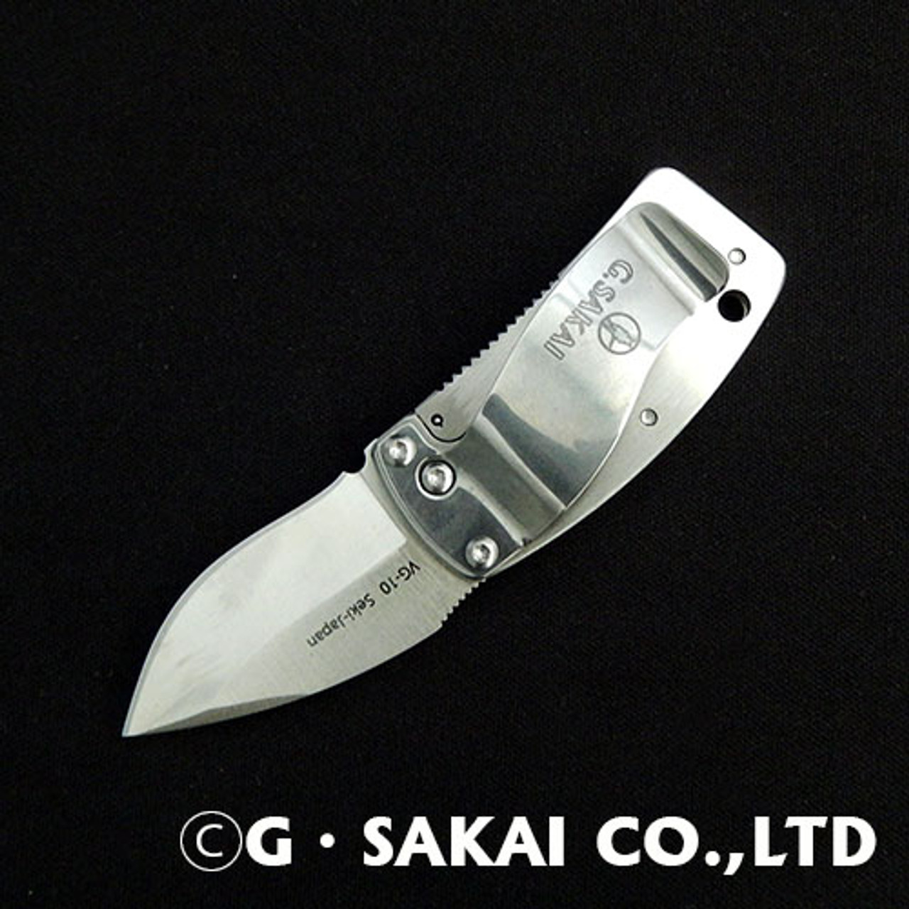 G. Sakai 11602 Ukimon Great Wave VG10 Small Money Clip Folding Pocket Knife