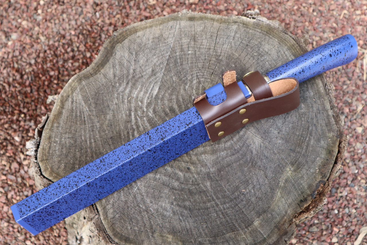 Masano Toyokuni TKA-002 Urusi 8.26" Blue Fixed Damascus Hunting Knife