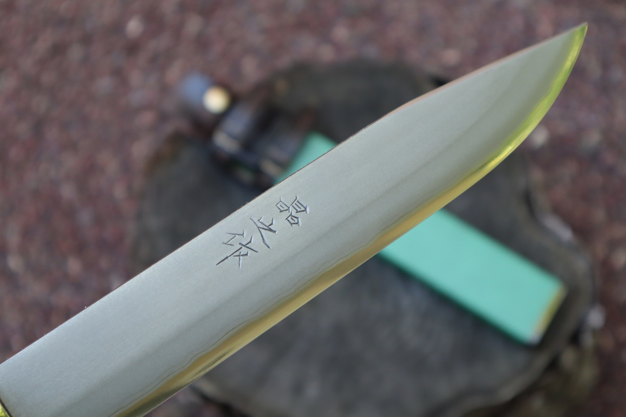 Masano Toyokuni TKA-003 Urusi 8.26" Green Fixed Damascus Hunting Knife