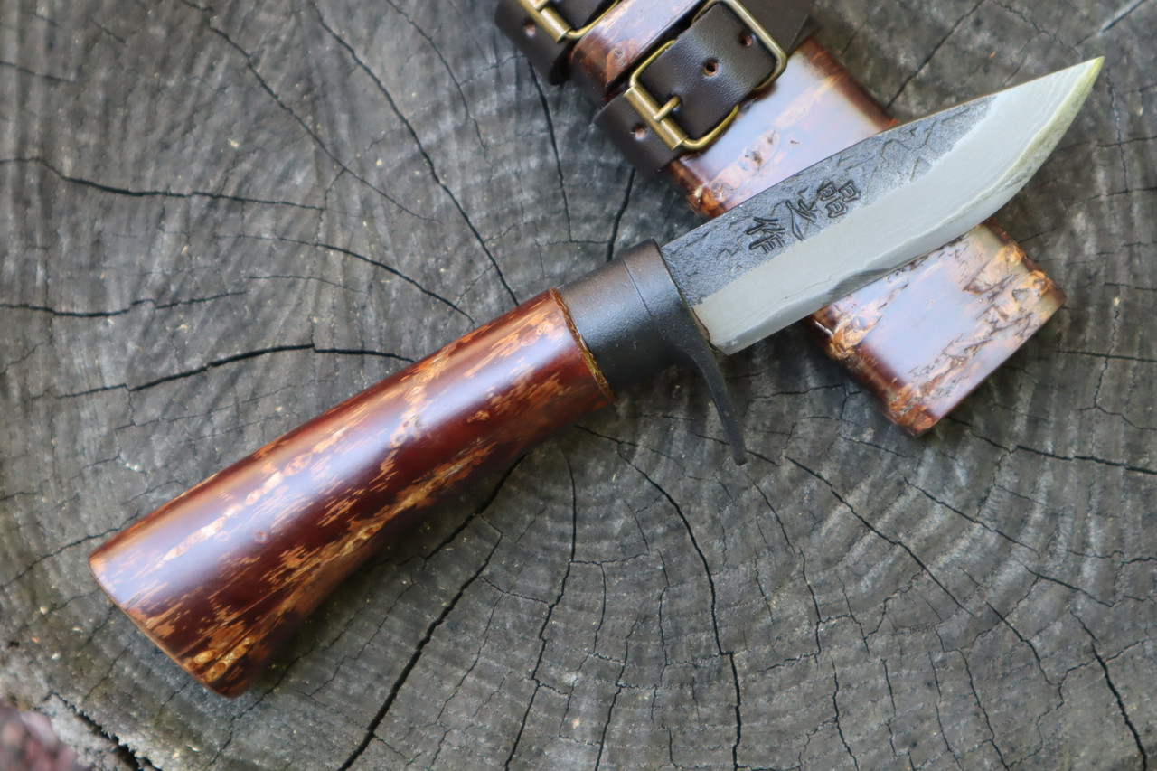 Masano Toyokuni TKA-017 Sakura 3.34" Damascus Fixed Blade Hunting Knife
