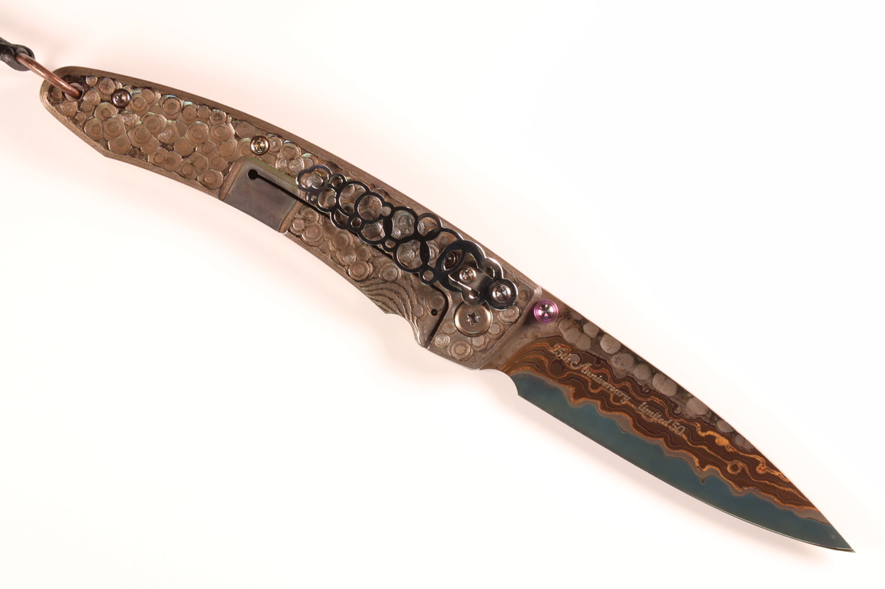 MC-114RD-R Raijin 25th Anniversary Forge Tsuchi Damascus Stainless Framelock Folding knife