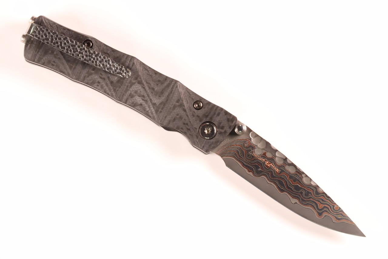 MC-33C-FGB-G 25th Anniversary Shinra Take Bamboo Design Black G10/Carbon Fiber Handle