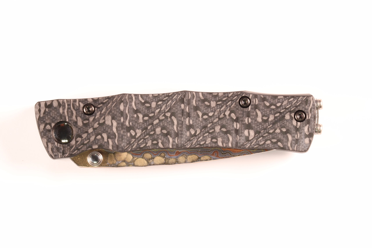 MC-33C-FGB-G 25th Anniversary Shinra Take Bamboo Design Black G10/Carbon Fiber Handle