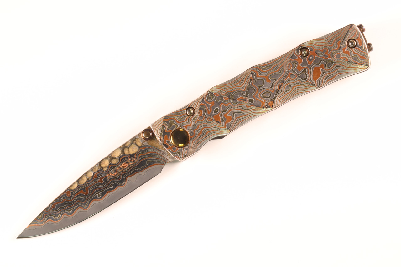 MC-33RD 25th Anniversary Shinra Take Mokume Damascus Handle