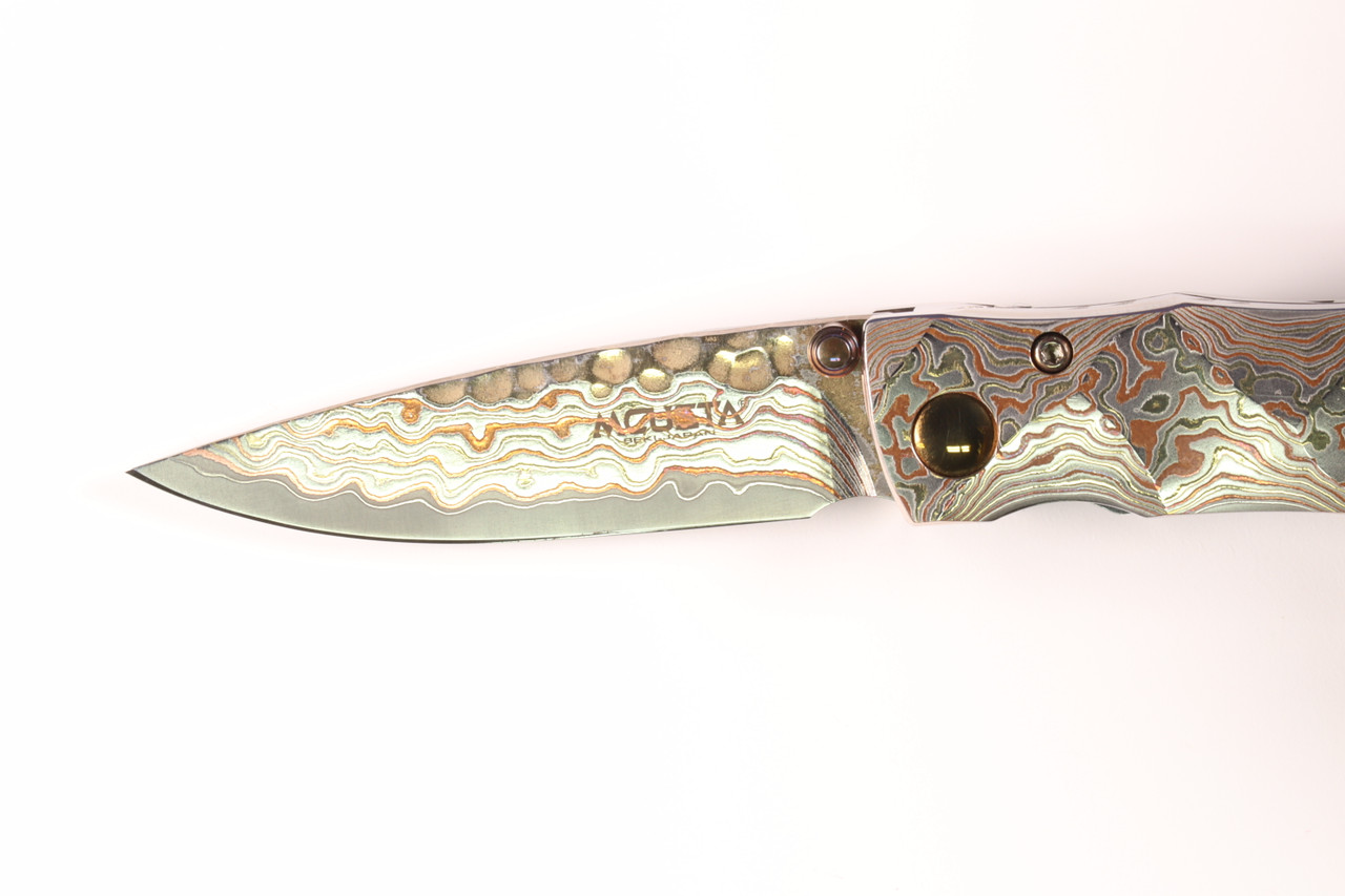 MC-33RD 25th Anniversary Shinra Take Mokume Damascus Handle