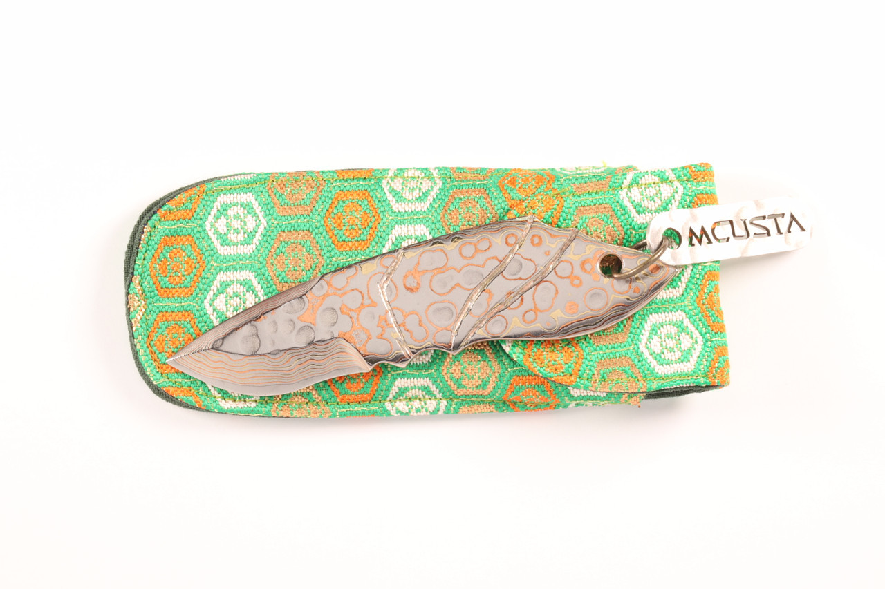 MCA-003 25th Anniversary Small Mokume Damascus Fixed Blade Knife