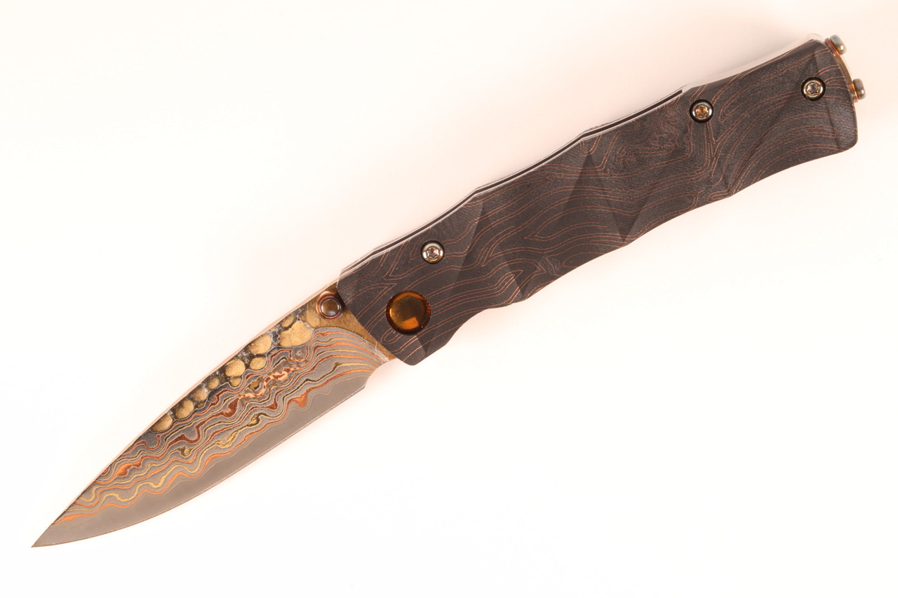 MC-33C-SG10 25th Anniversary Shinra Take Bamboo Design Black G10/Copper Handle