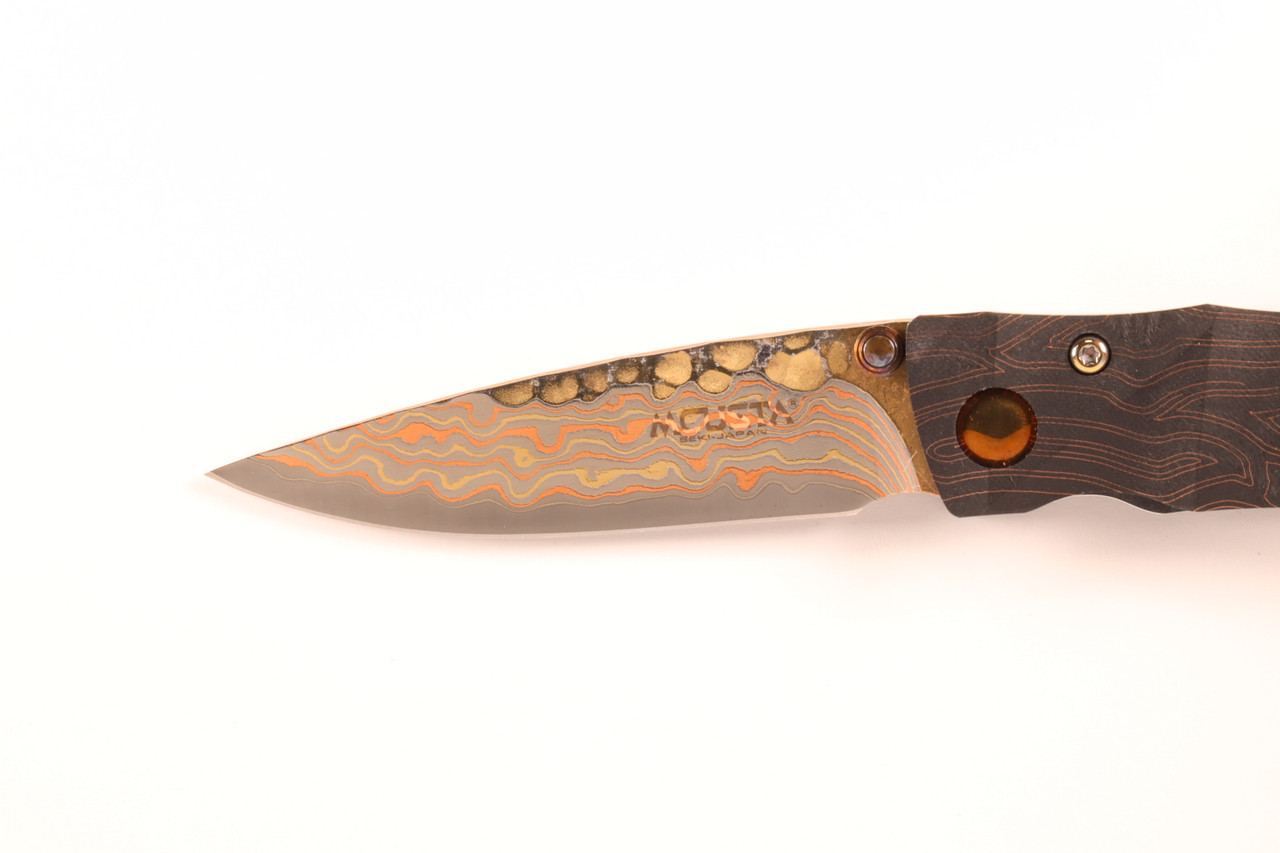 MC-33C-SG10 25th Anniversary Shinra Take Bamboo Design Black G10/Copper Handle